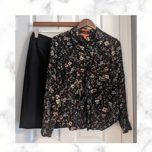 Floral silk blouse, Joe Fresh size medium